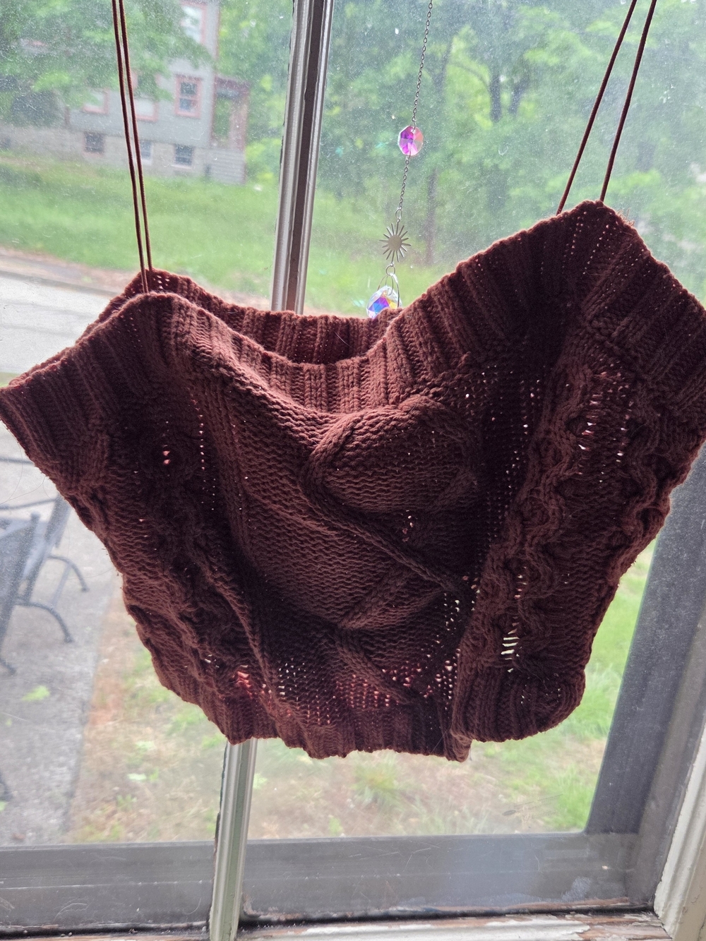 Aeropostale Cropped Knitted Tank Rustic Orange Color